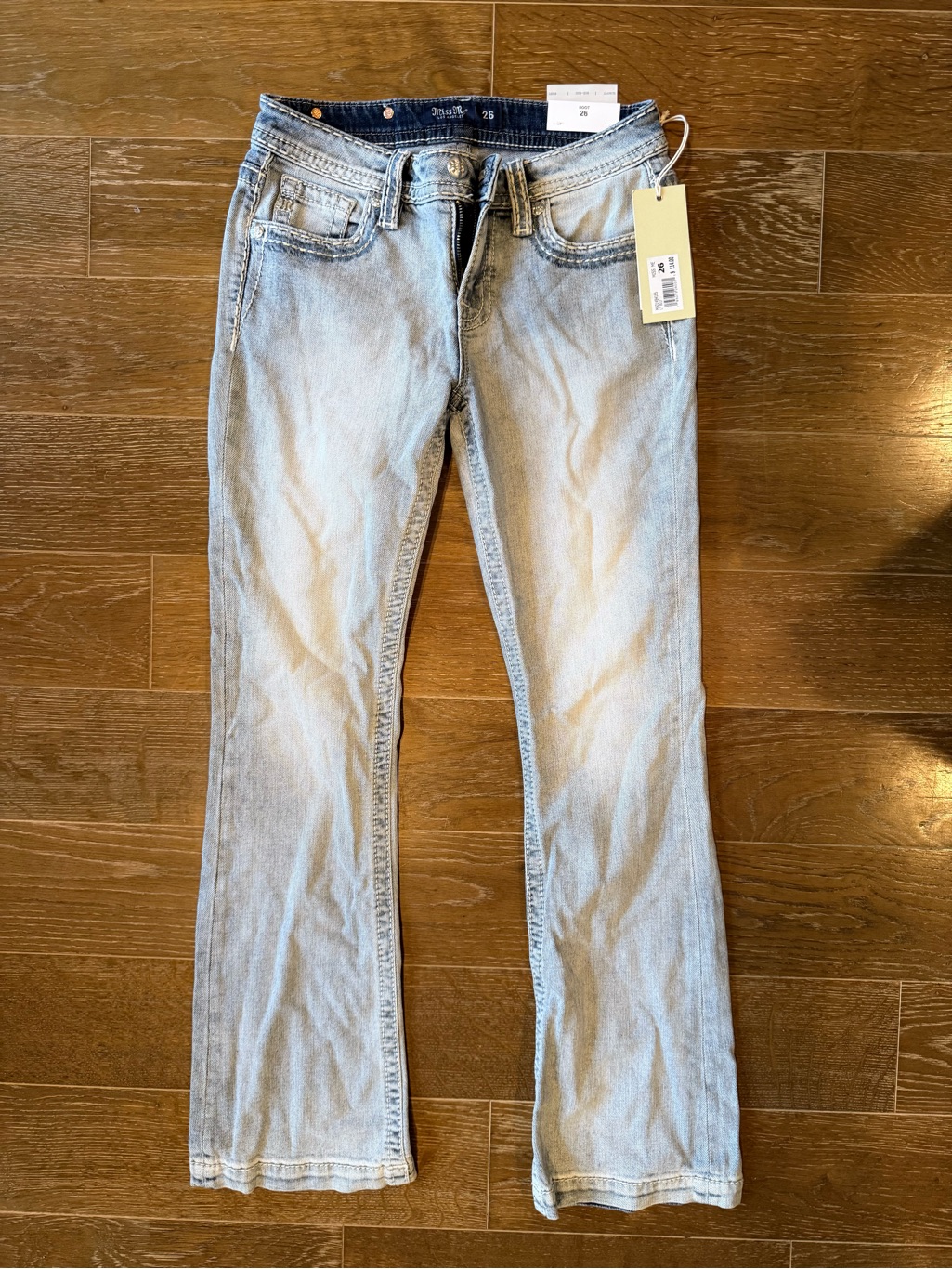 Light Blue Women’s Bootcut Jeans By Miss Me Brand!